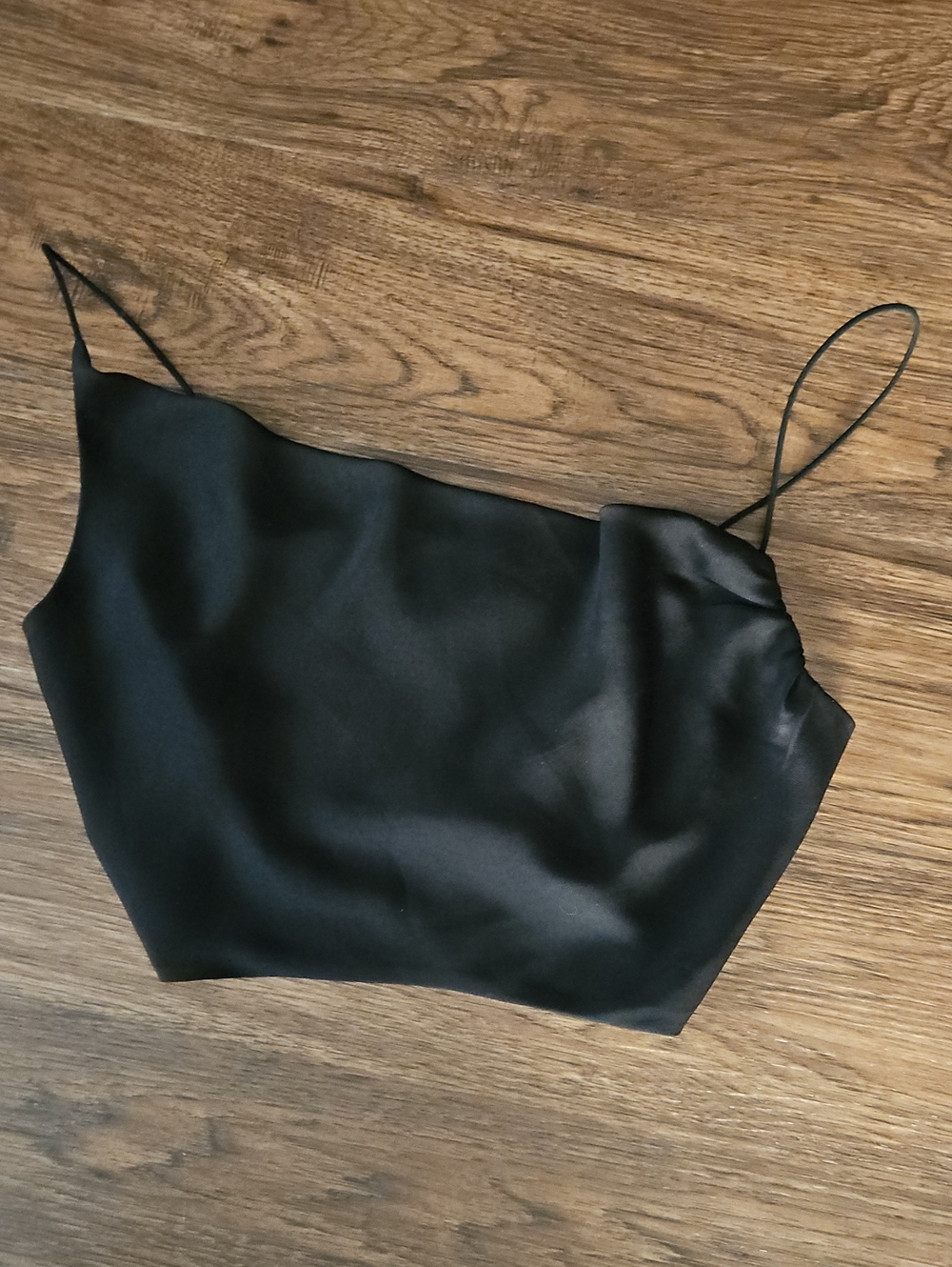 Princess Polly Black Asymmetric Crop Top Cowl Neck Size 8